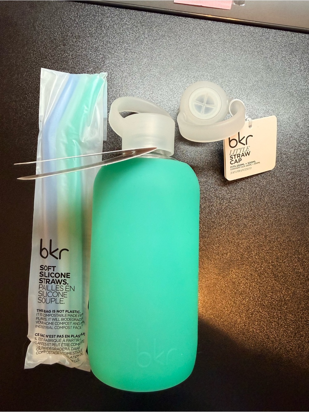 BKR - Glass/Silicone water bottle bundle